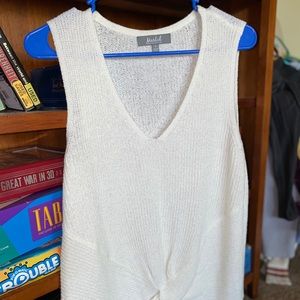 White Knit Sweater Tank